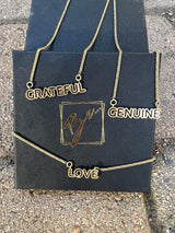 14K Gold Plated Sterling Silver "Grateful" Necklace