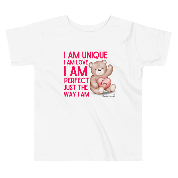 I am Unique, I am Love, I am Perfect Girls Toddler Tee