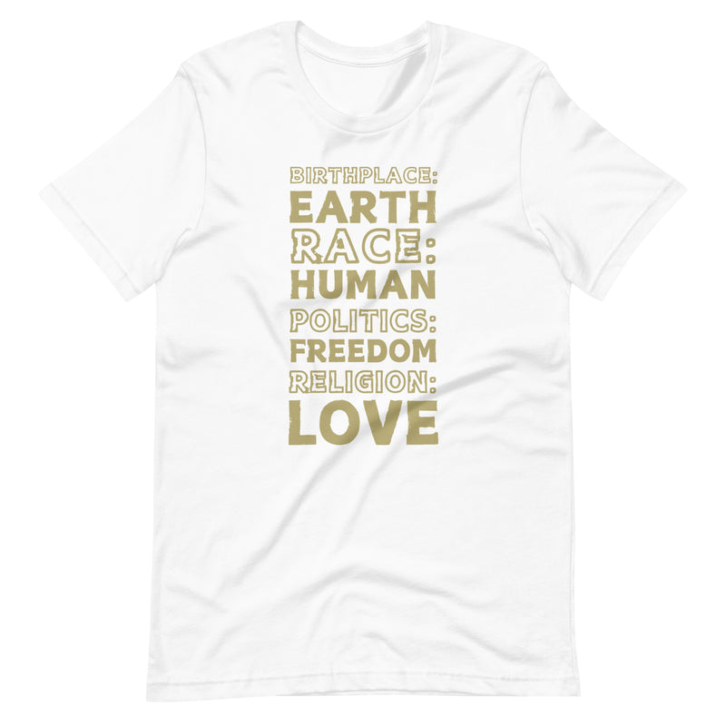 Birthplace - Earth Men's T-Shirt