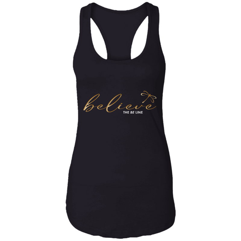 Believe Black Tank Top