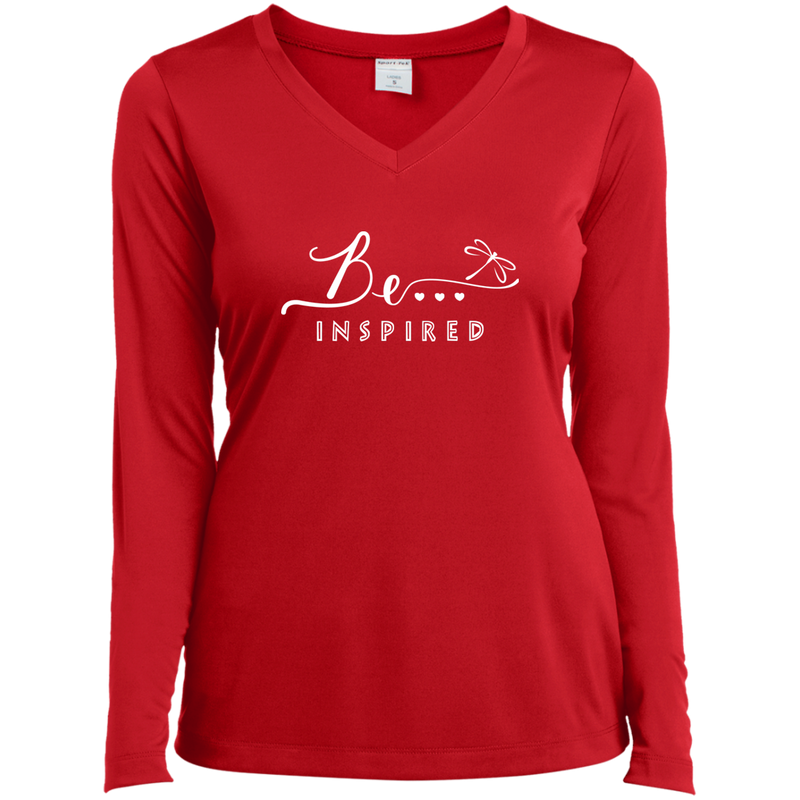 Be... Inspired Ladies Long Sleeve V-Neck Tee