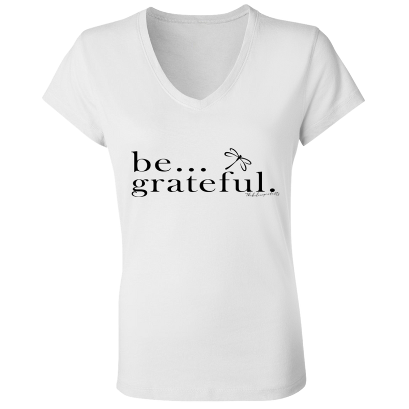 TBL Be Grateful Jersey V-Neck T-Shirt