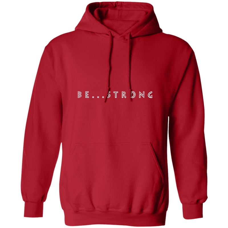 be-strong-pullover-mens-hoodie-red
