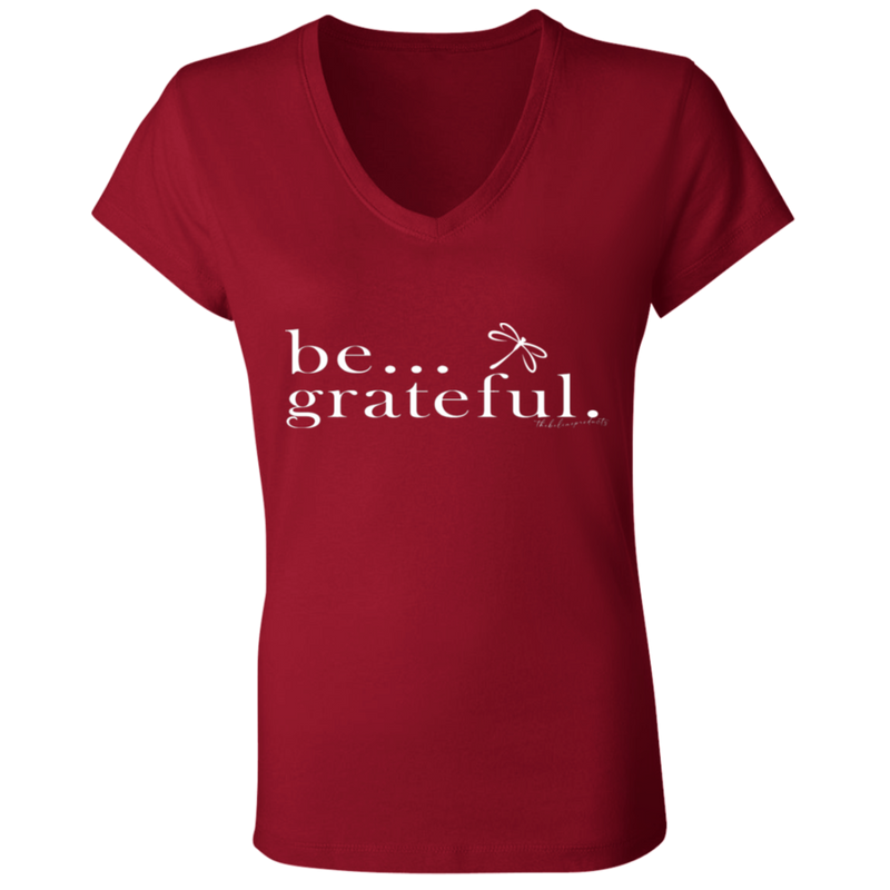 TBL Be Grateful Jersey V-Neck T-Shirt