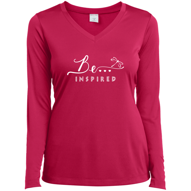 Be... Inspired Ladies Long Sleeve V-Neck Tee