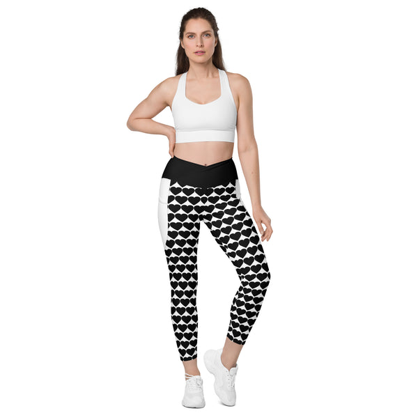 Crossover leggings with pockets