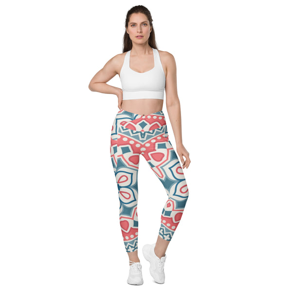 Crossover leggings with pockets
