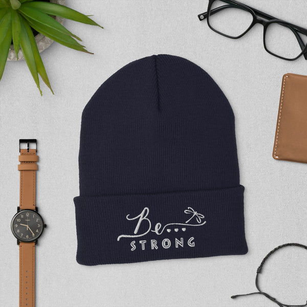 Be...Strong Cuffed Beanie - The Be Line Products