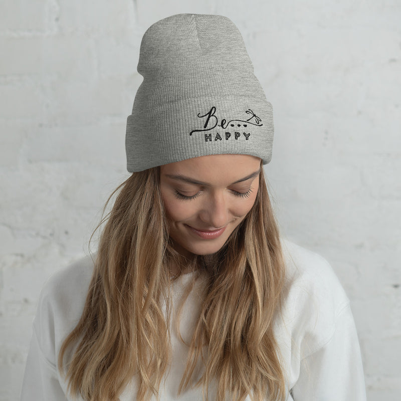 Be...Happy Cuffed Beanie - The Be Line Products