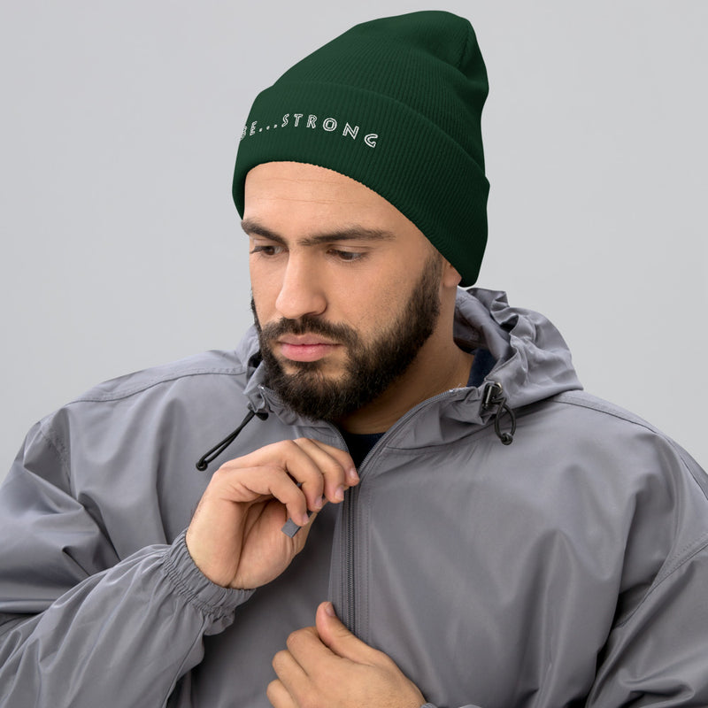 Be...Strong Cuffed Beanie - The Be Line Products