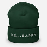 Be...Happy Cuffed Beanie - The Be Line Products
