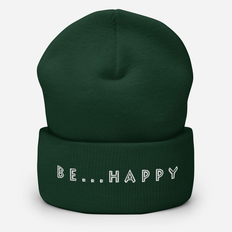 Be...Happy Cuffed Beanie - The Be Line Products