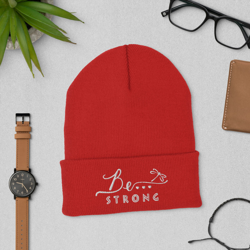 Be...Strong Cuffed Beanie - The Be Line Products