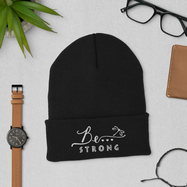 Be...Strong Cuffed Beanie - The Be Line Products