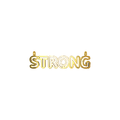 14K Gold -Plated Sterling Silver "Strong" Necklace